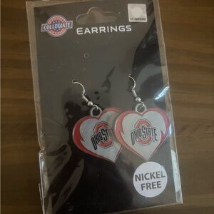 Ohio State Heart Earrings